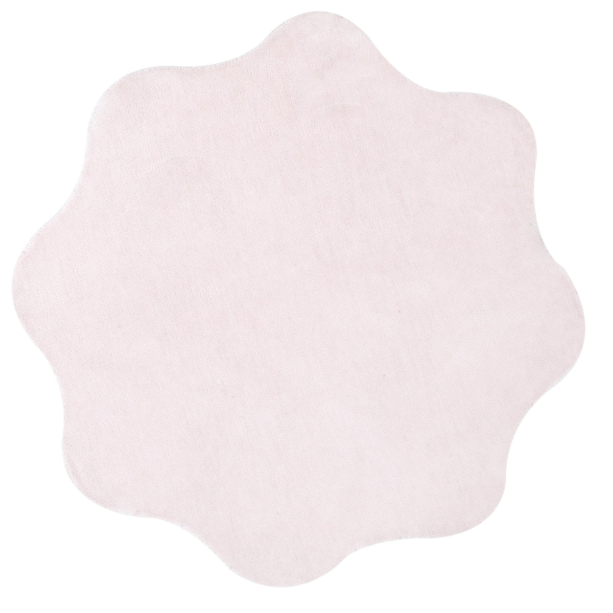 Ollie Scalloped Irregular Round Rug - Pink