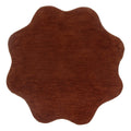 Ollie Scalloped Irregular Round Rug Terracotta