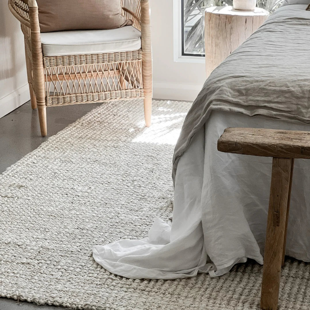 Vincent White Wash Jute Rug