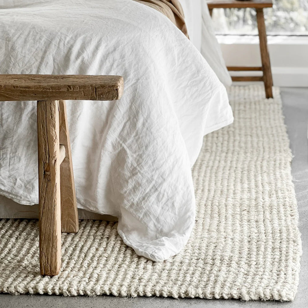 Vincent White Wash Jute Rug